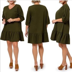 Leota Green Swing Dress